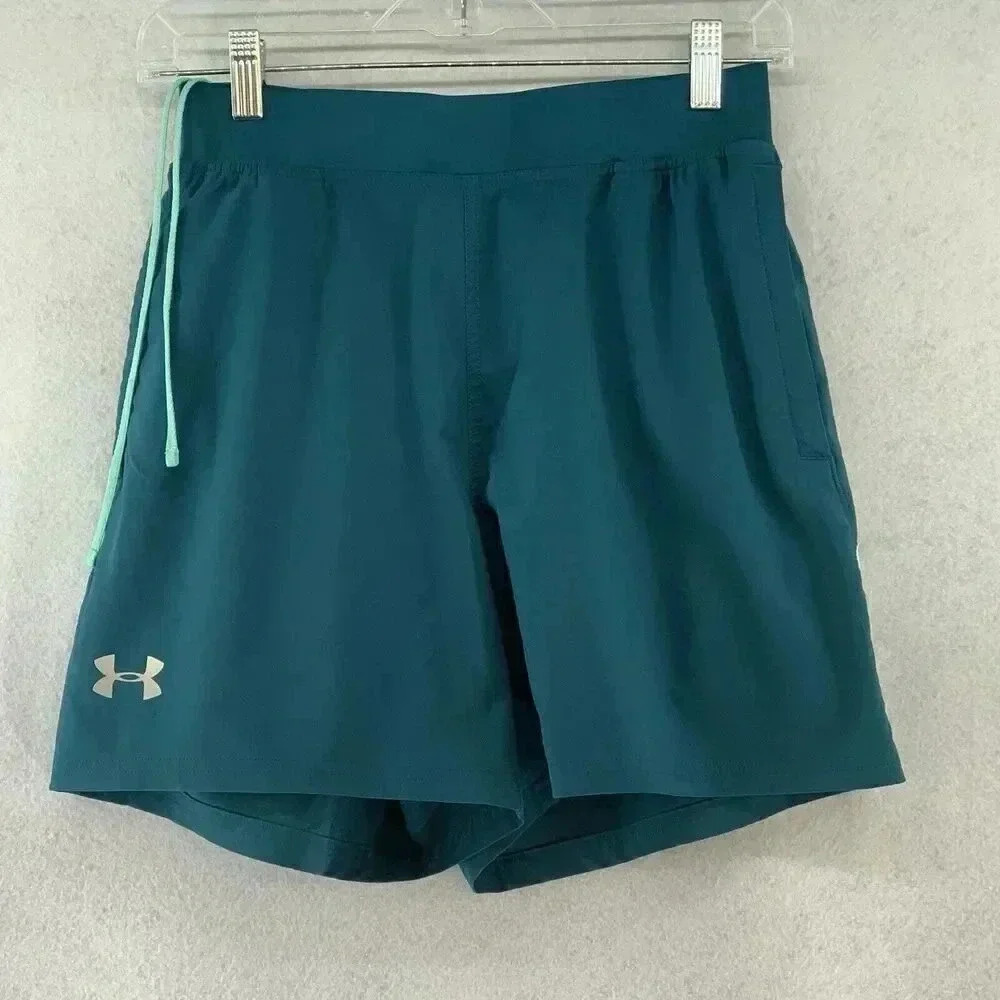 Under Armour Women’s Mileage Heatgear Fitted Running Shorts Teal Size Small